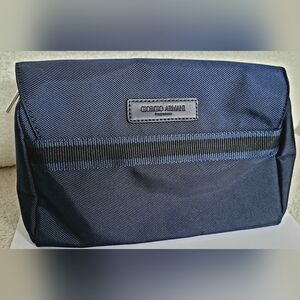 Giorgio Armani Men's Dark Blue Toiletry Bag